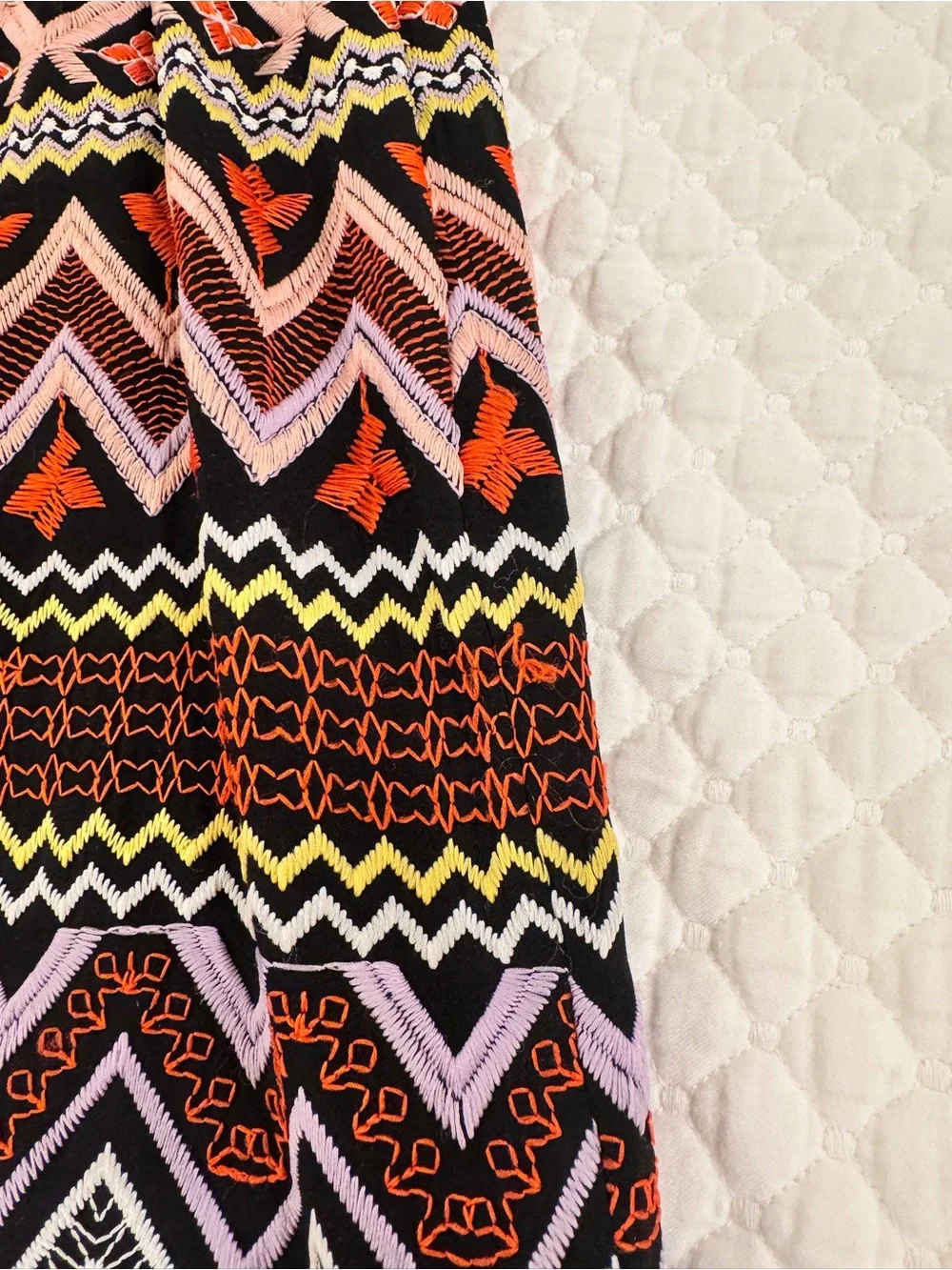 Anthropologie Akemi + Kin geo-embroidered column midi petite dress- 00P